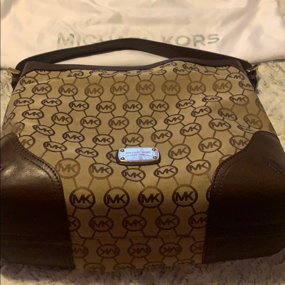 Brown MK hobo bag